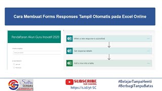 Membuat Response Ms Forms Otomatis Tampil Pada Ms Excel Online [upl. by Tsyhtema]