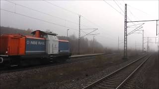 WiegandGlas Rangierarbeiten und Dieselpower NBE SLG NeSa auf der Frankenwaldrampe  17112013 [upl. by Ikcin774]