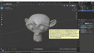 25 Tutorial básico de Blender 28x Modificador Subdivision Surface [upl. by Nostrebor]