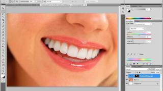 Photoshop Zähne weiß färben [upl. by Eicnarf]