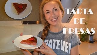 Postres fáciles rápidos caseros y económicos Tarta de fresas [upl. by Aikcin]