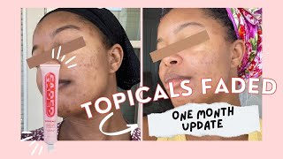 One Month of Using TOPICALS FADED  Skin Update  I was surprised by my results I’m still on tret [upl. by Daenis]