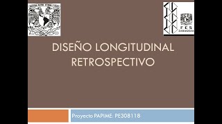 Diseño Observacional Longitudinal Retrospectivo [upl. by Eliathan]