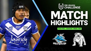 NRL Preseason 2024  Sharks v Bulldogs  Match Highlights [upl. by Ariella]