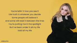 Sabrina Carpenter  SKIN Lyrics [upl. by Corvese]