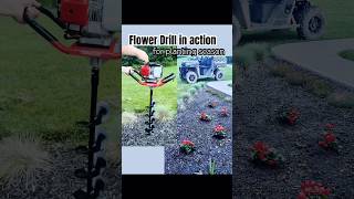 Flower Drill in action flowers drill for flower shorts auger satisfying amazing [upl. by Eenattirb]