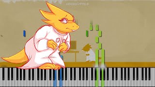 Undertale  Alphys  LyricWulf Piano Tutorial on Synthesia  OST 48 [upl. by Branham676]