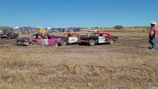 Moosomin First Nation Demolition Derby 2024 Heat 2 [upl. by Akimrej]