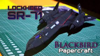 LOCKHEED SR71 BLACKBIRD US AIR FORCE PAPERCRAFT [upl. by Langley]