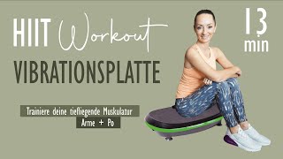 WORKOUT MIT VIBRATIONSPLATTE  Trainiere deine tiefliegende Muskulatur  Arme  Po  Katja Seifried [upl. by Ballman]