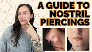 A Guide to Nostril Piercings Pain Aftercare and Jewelry piercings bodypiercing nosepiercing [upl. by Eecyal862]