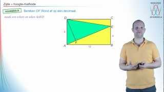 Meetkunde  zijde x hoogtemethode  WiskundeAcademie [upl. by Oman]