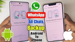 how to backup whatsapp messages from android to iphoneandroid whatsapp ka backup iphone me kaise le [upl. by Rheta]