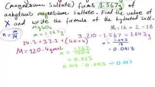 OCR AS Chemistry  Working out the Formula of a Hydrated Compound From given Masses [upl. by Gabrila]