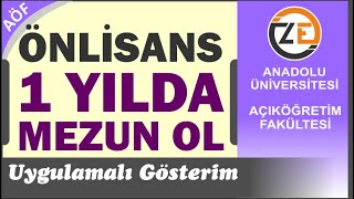 AÖF 2 Yıllık Önlisans En Az Kaç Yılda Biter  Mezun Olunur [upl. by Lebasiram75]