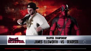 WWE 2K18 Deadpool VS James Ellsworth 1 VS 1 No Holds Barred Deadpool Title [upl. by Arsuy]