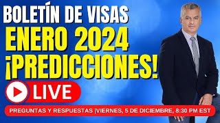 ¡EN VIVO BOLETÍN DE VISAS ENERO 2024  PREDICCIONES PARA FAMILIA Y EMPLEO [upl. by Notsirk]