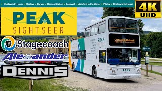 Stagecoach Peak Sightseer Chatsworth House to Baslow Hassop and Bakewell ALX400 Dennis Trident [upl. by Adnirod]