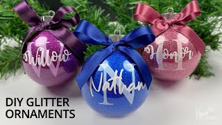 DIY CHRISTMAS ORNAMENTS WITH GLITTER  The BEST Step By Step Video For Beginners [upl. by Nuahsak]