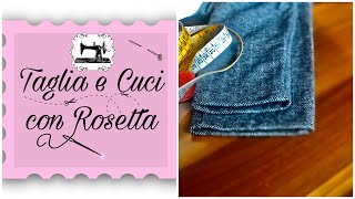 Taglia e cuci con Rosetta  come stringere la gamba del pantalone [upl. by Anaehr]