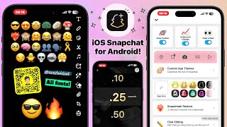 iOS Snapchat on Android Latest Version 2024  Dark Mode amp iOS Emojis  iPhone Snapchat Features 🌟 [upl. by Jayne]