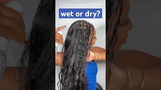 Wet or Dry 👀💙✨ using ShakeNGo wet n wavy hair diybohobraids bohobraids diyknotlessbraids [upl. by Cinderella473]