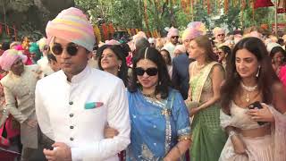 Isha Ambani amp Anand Piramal Wedding Procession Baraat by Hindu Jea Band Jaipur in Mumbai [upl. by Stoll]