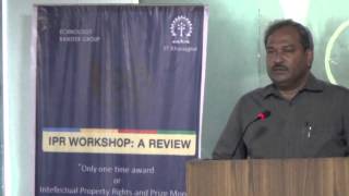 IPR Workshop Inaugural Address by Dean SRIC [upl. by Glovsky]