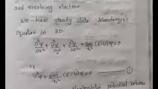 Schrodingers equation for hydrogen atom [upl. by Papst]