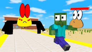 Minecraft Mobs  POU RUN  Minecraft Animation [upl. by Eiryk]