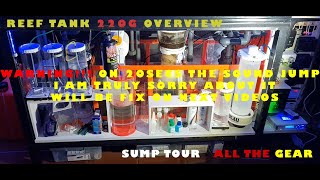 Reef tank 830l 220g Overview  Sump and gear tour [upl. by Wootten]