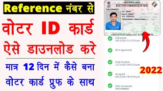 reference number se voter id card kaise download kare  new voter id card download online 2022 [upl. by Stila84]