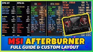 MSI Afterburner Setup On Screen Display RTSS Guide 2024 [upl. by Fiske525]