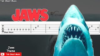 Jaws  Theme Guitar Tutorial [upl. by Ydnem]