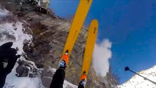 Skier Survives 150Foot Cliff Fall Without A Single Scratch [upl. by Carter442]