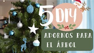 ADORNOS PARA ÁRBOL DE NAVIDAD 5 IDEAS  DIY  Lorena Gil [upl. by Docila79]