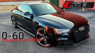 060mph AUDI RS5 V8 LAUNCH CONTROL [upl. by Novak]