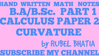 CURVATURECALCULUSMATHSBSc MATHRADIUS OF CURVATURECENTRE OF CURVATURECIRCLE OF CURVATURE [upl. by Gnurt727]