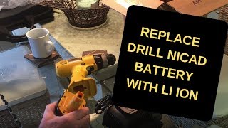 Replace Nicad battery with Li ion in Dewalt Drill beginning [upl. by Oran]