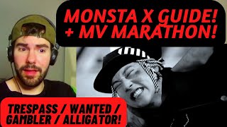 MONSTA X Guide Reaction amp MV Marathon Trespass  Wanted  Gambler  Alligator 🐊 [upl. by Eversole]