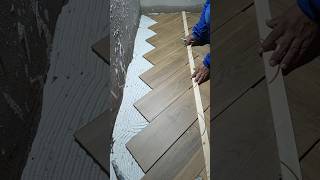 Preparing to cut parquet tiles the importance of accurate measurements [upl. by Etz]