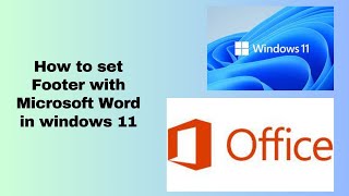 How to set Footer with Microsoft Word in windows 11 [upl. by Aniham]