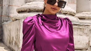 Beautiful type amp street fashion satin blouse ideas [upl. by Cirri684]