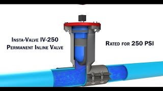 InstaValve  Gate Valve inserted onto live water line Advanced Flow Technologies [upl. by Ativahs]