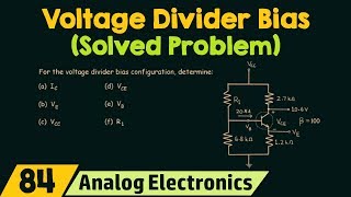 Voltage Divider Bias Solved Problem [upl. by Nevram]