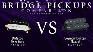 DiMarzio TONE ZONE vs Seymour Duncan NAZGUL  Passive Bridge Pickup Guitar Tone Comparison Demo [upl. by Assetal]