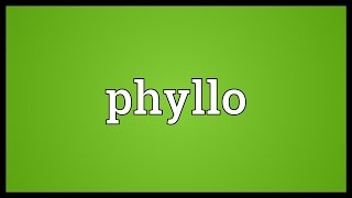 Phyllo Meaning [upl. by Terrene]