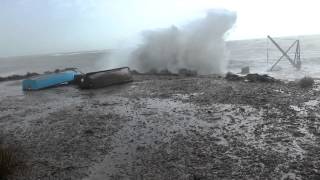 Powerful Storm Waves Portland Bill 2014 [upl. by Mok]