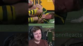 HOCKEY FAN REACTS TO OLAKAUATUs MASSIVE HIT ON COLLINS nrl pacificchampionship reaction [upl. by Annasiul]