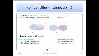 Cours2 les notions de base des Probabilités Français [upl. by Chemesh]